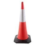 Κώνος Σήμανσης Πλαστικός PE με Βάση Β.Τ. 1m.