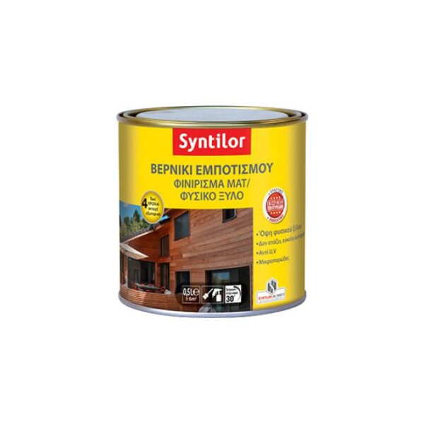 Syntilor Ματ Βερνίκι Ξύλου Εμποτισμού Νερού 500ml