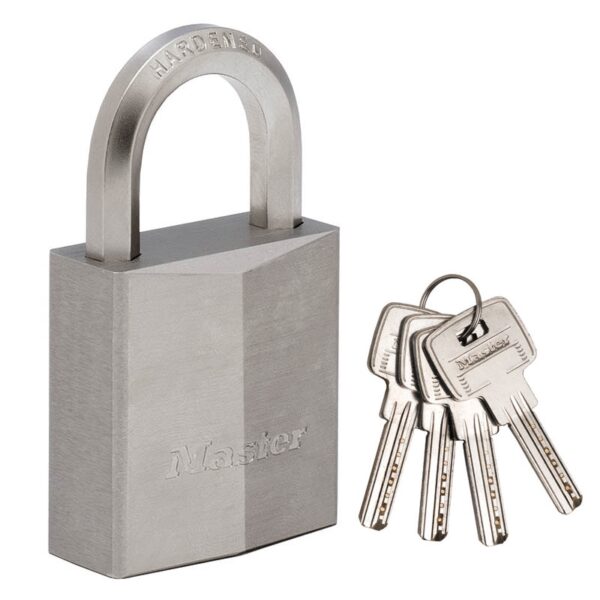 Λουκέτο μπρούτζινο επινικελωμένο, βαρέως τύπου με εξάγωνο λαιμό 40mm