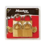 ΣΕΤ 4 λουκέτα μπρούτζινα 40mm με ίδιο κλειδί