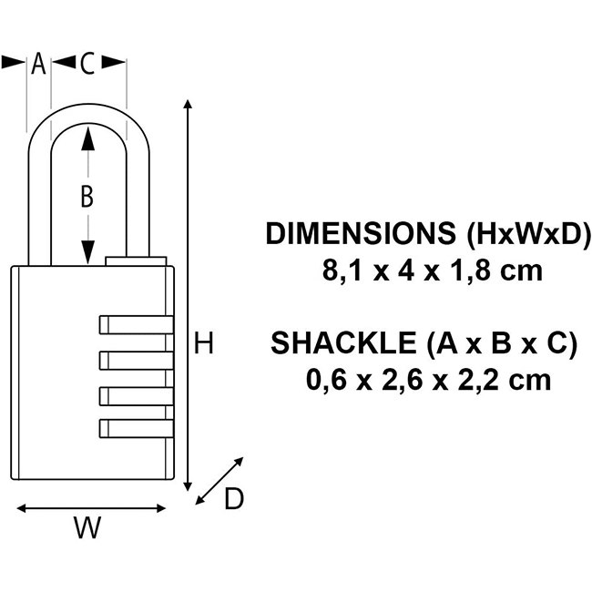 0007463_-40mm-masterlock Λουκέτο μπρούτζινο 40mm με συνδυασμό, MASTERLOCK - Image 5