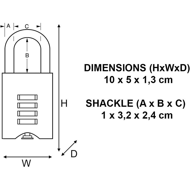 0007486_-50mm-masterlock Λουκέτο μπρούτζινο 50mm με συνδυασμό, MASTERLOCK - Image 4