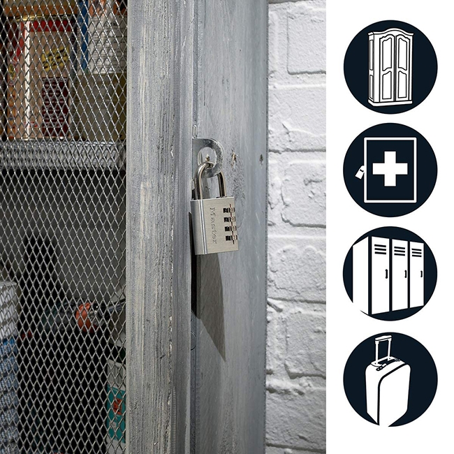 0007493_-4-40mm-masterlock Λουκέτο αποσκευών συνδυασμού 4 ψηφίων με μεταλλικό φινίρισμα, 40mm, MASTERLOCK - Image 2