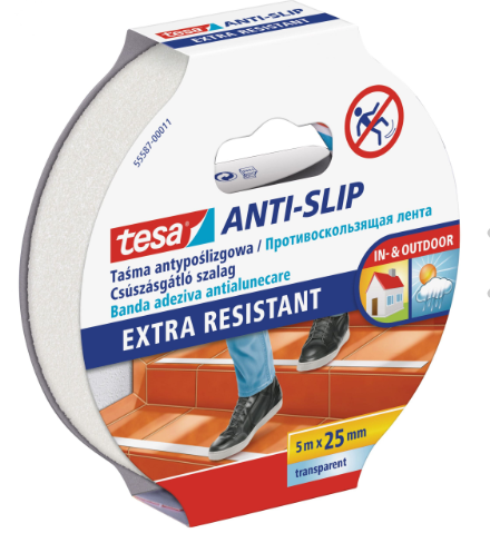 Tesa Ταινία Αντιολισθητική Διαφανή 5m x 25mm