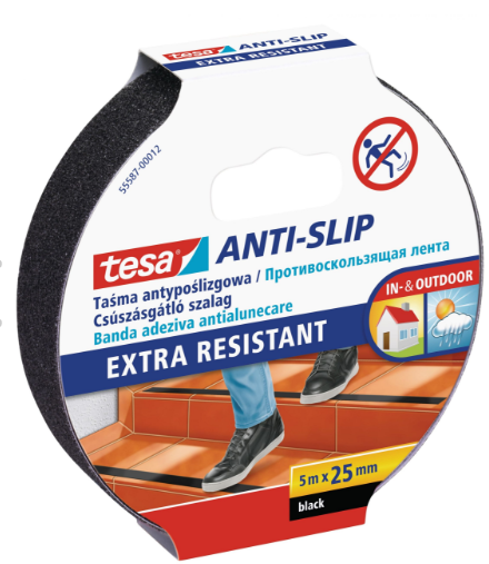 Tesa Ταινία Αντιολισθητική Μαύρη 5m x 25mm
