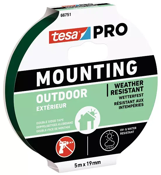 Tesa Ταινία Στερέωσης Pro Εξωτ. Χρήσης 1,5m x 19mm