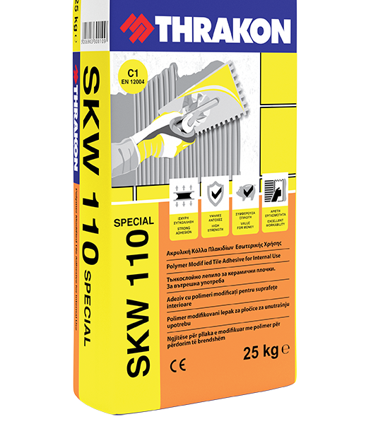 Thrakon SKW 110 Κόλλα Πλακιδίων C1 Λευκή 25kg