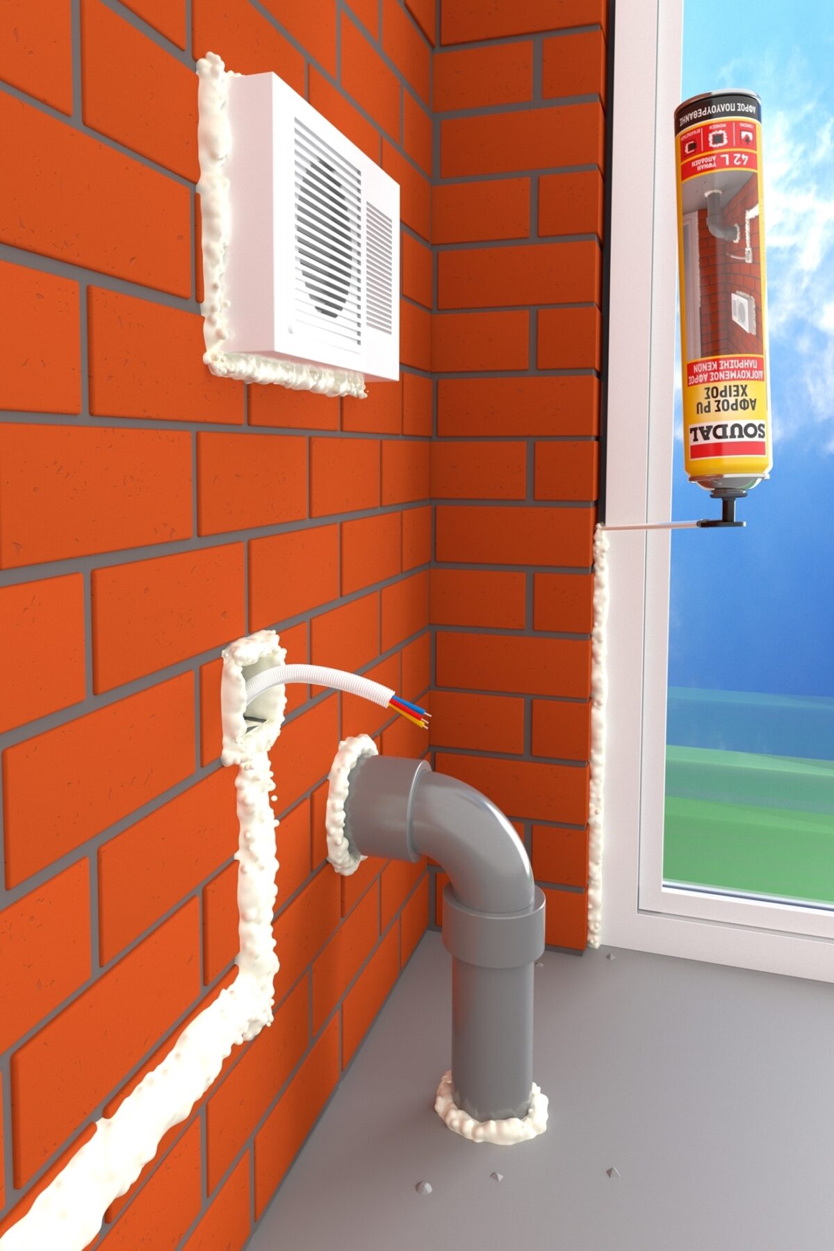 Αφρός PU χειρός 42l 750ml - Image 2