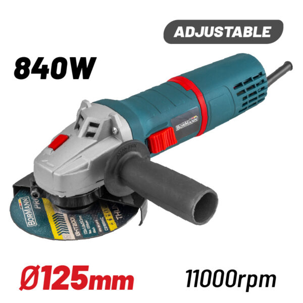 Borman Pro Γωνιακός Τροχός Ρεύματος Φ125 BAG8000