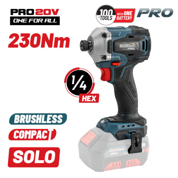Borman Παλμικό Κατσαβίδι Compact Brushless 20V SOLO BBP5153