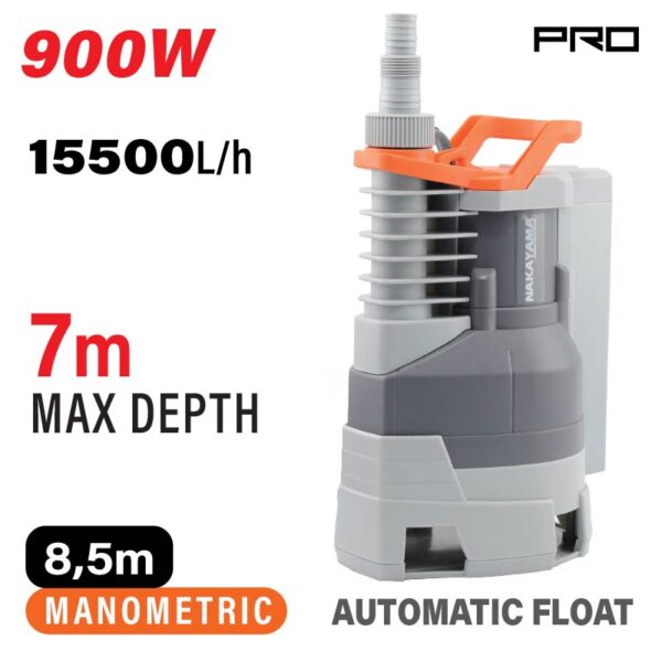 Nakamaya Αντλία Ακαθάρτων Ενσωματωμένο Φλοτέρ 900W NP1080
