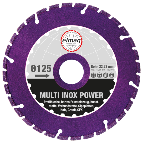 Elmag Δίσκος Κοπής AKKU Multi Inox Φ125