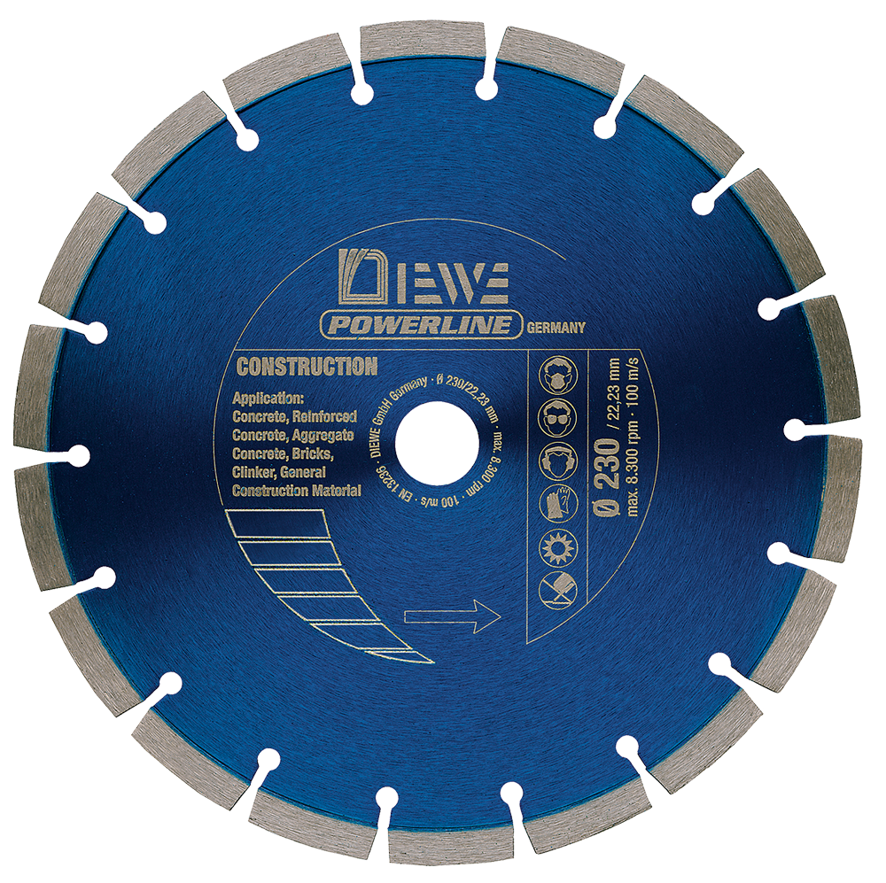 89453_POWERLINE-CONSTRUCTION-230 Diewe Δίσκος Κοπής PL Construction Φ230 - Image 1