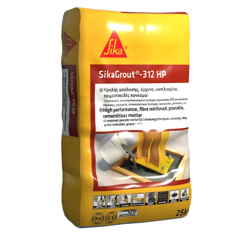 gr-SikaGrout-312-HP-(1)-05859142_1-1 Sika Sikagrout -312 HP Χυτό Ινοπλισμένο Τσιμεντοειδές Επισκευαστικό 25kg - Image 1